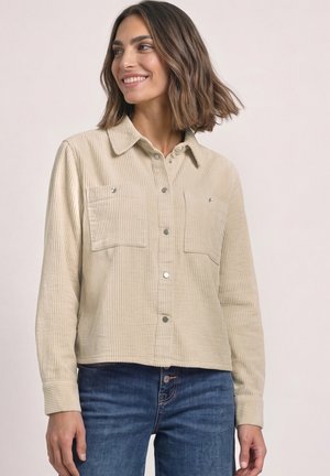 Street One, CORDUROY SHIRT WITH CHEST POCKETS - Chemisier - clay sand