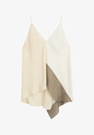 Massimo Dutti, ASYMMETRIC STRAPPY FLOWING TOP - Top - white