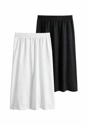 THE SET REGULAR FIT - 2 PACK PULL ON - Jupe trapèze - white/black
