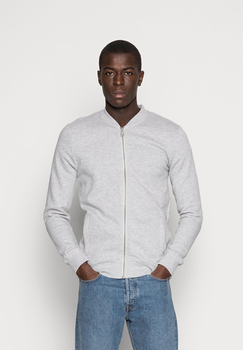 TOM TAILOR DENIM JACKET Zipup sweatshirt light stone/grey melange