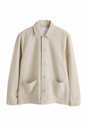REGULAR FIT - HEM POCKET  - Leichte Jacke - ecru