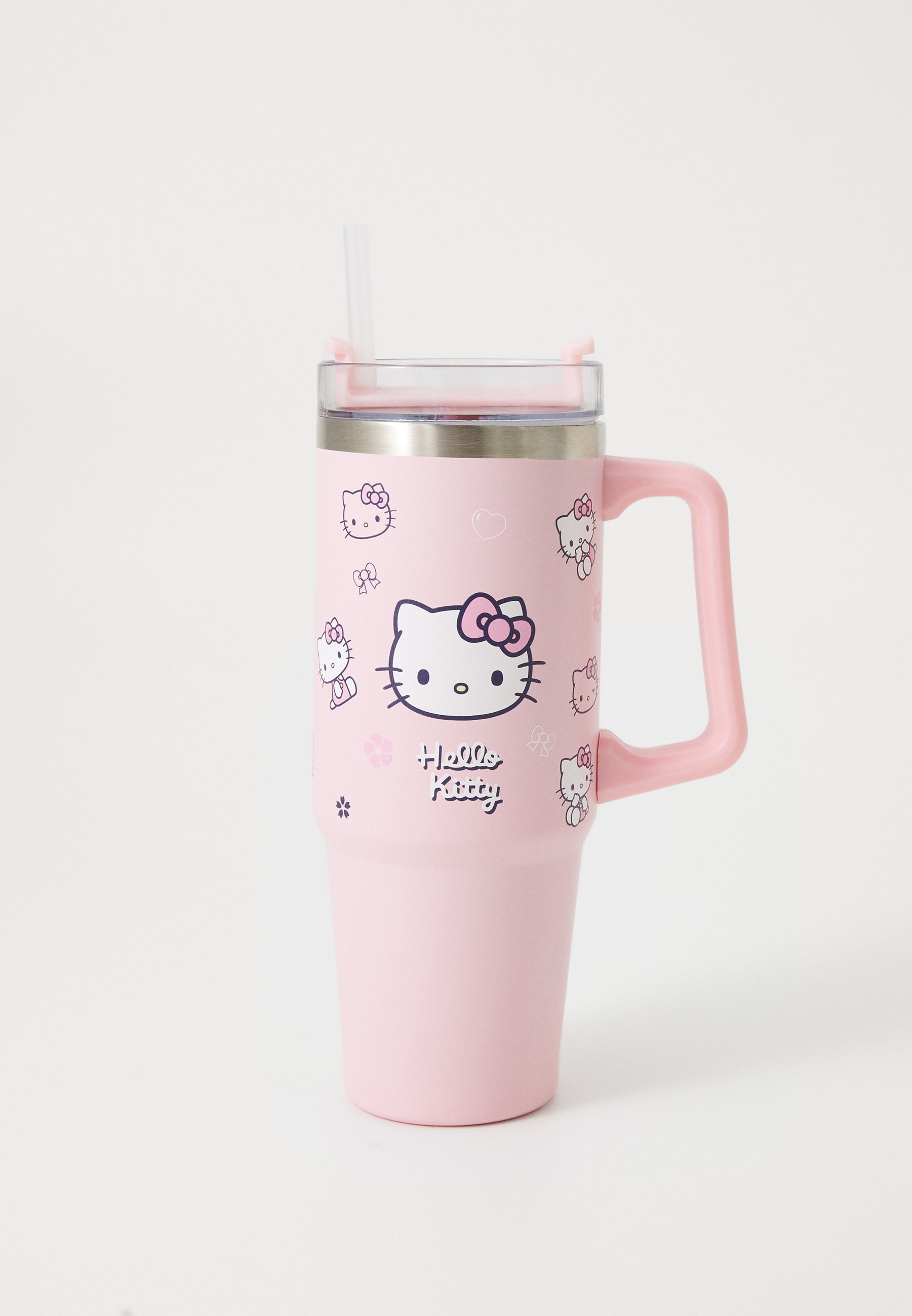 Verre Hello Kitty Rose – Bec Suceur Et 2 Poignées Pour Enfant (neuf)