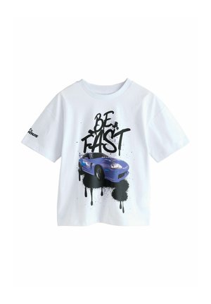 REGULAR FIT-FAST AND FURIOUS SHORT SLEEVE  - Trükipildiga T-särk - white