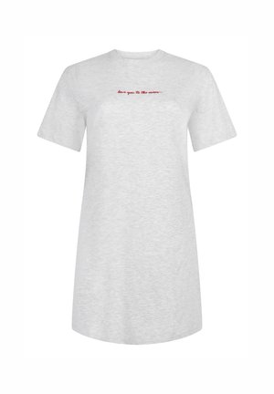 BOXY R-NECK MOON - Nachthemd - soft grey melange