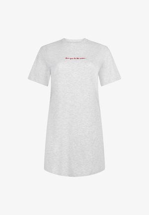 BOXY R-NECK MOON - Hálóing - soft grey melange