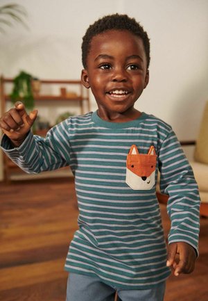 POCKET - Camiseta de manga larga - blue stripe fox