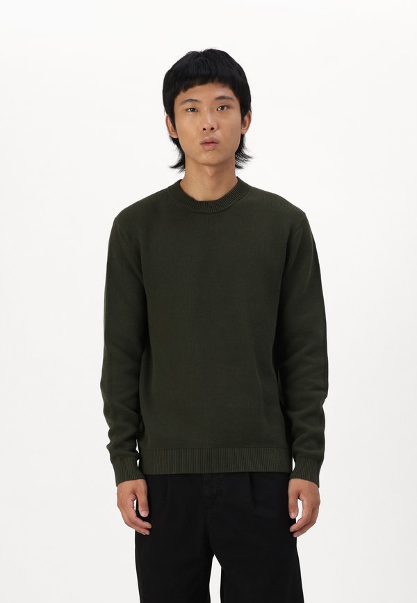 SLHDANE STRUCTURE CREW NECK - Jumper - forest night