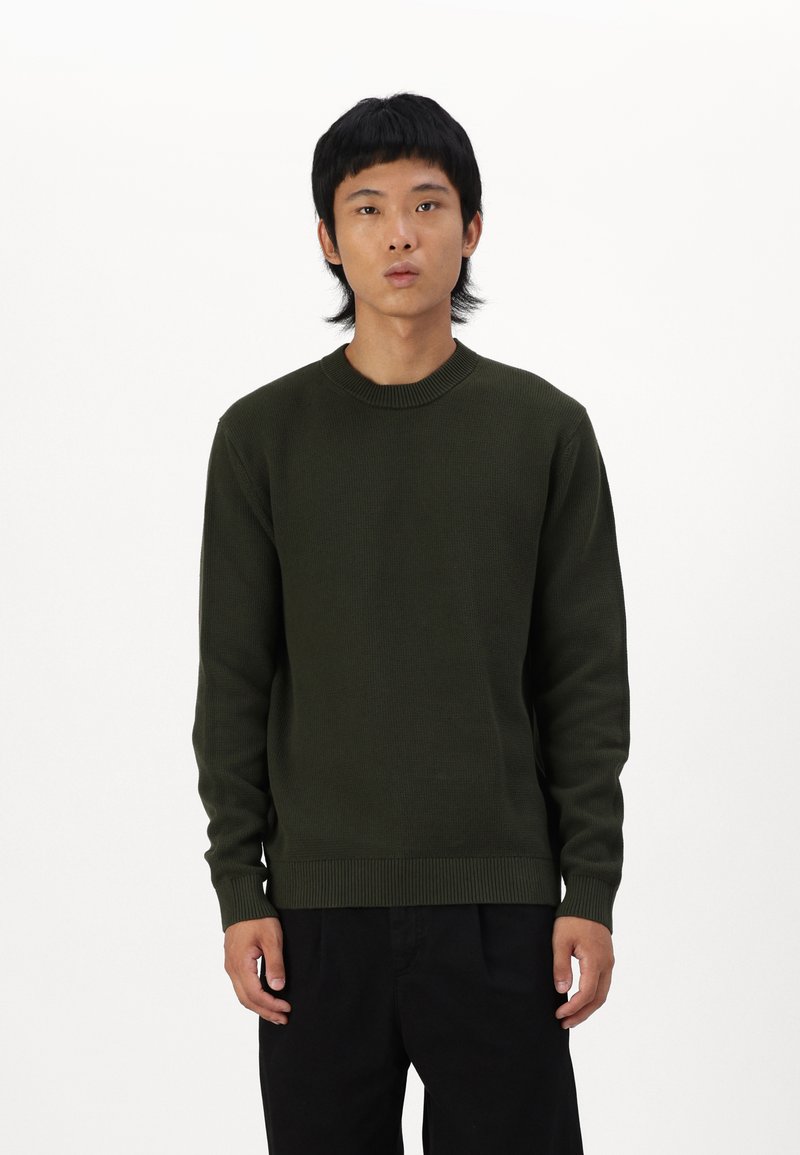 Selected Homme - SLHDANE STRUCTURE CREW NECK - Jumper - forest night, Enlarge