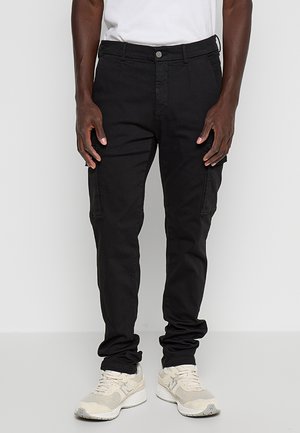 Replay, TROUSERS - Pantalones cargo - black