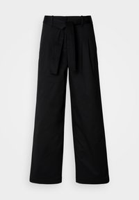 BELTED - Pantalones - black