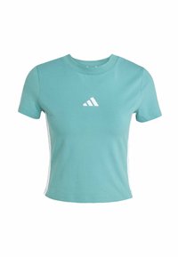 W 3S SJ T - T-shirt print - powder teal   white