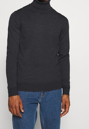 Stickad tröja - mottled dark grey