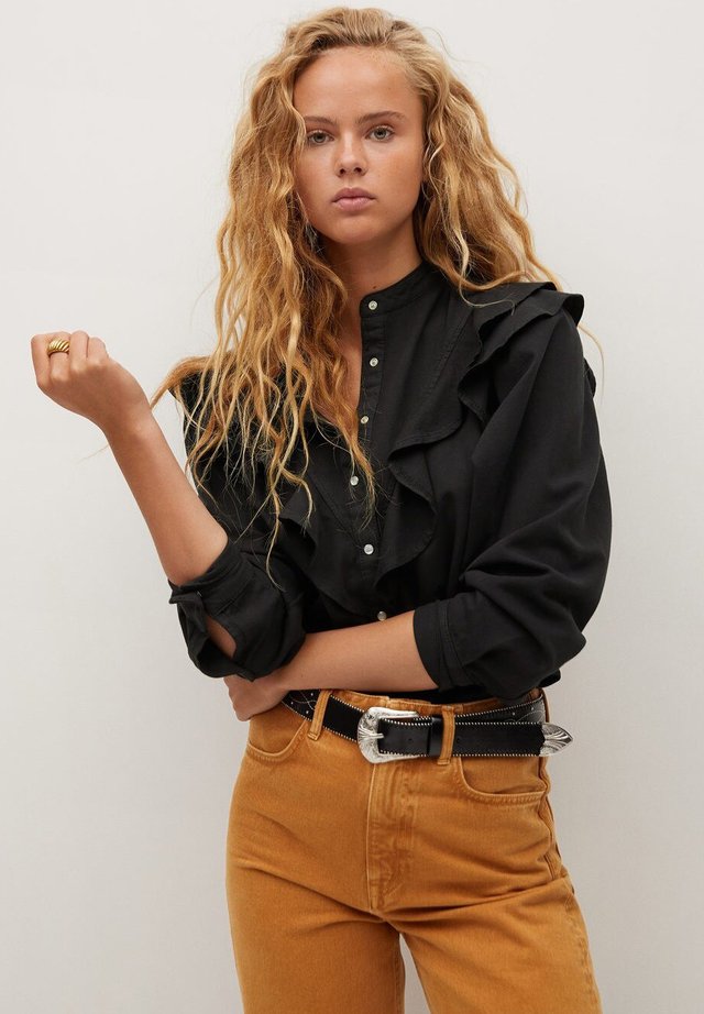 LUNA - Overhemdblouse - black denim