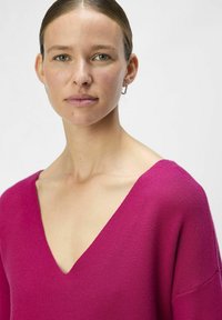 Object OBJREYNARD V-NECK PULLOVER FAIR - Strickpullover - sangria