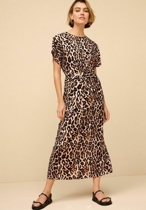 Next TWIST WAIST SHORT SLEEVE - REGULAR FIT - Kasdienė suknelė - leopard animal print