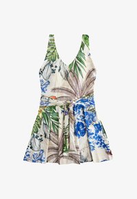 Nepasirinkta, cream navy parrot print