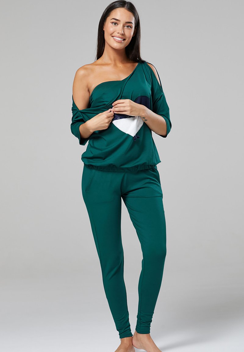 Damen Nachthemden | Chelsea Clark CIĄŻOWA I DO PORODU Nachtwäsche Set green/grün - TD17615 Damen Nachthemden | Chelsea Clark CIĄŻOWA I DO PORODU Nachtwäsche Set green/grün - TD17615