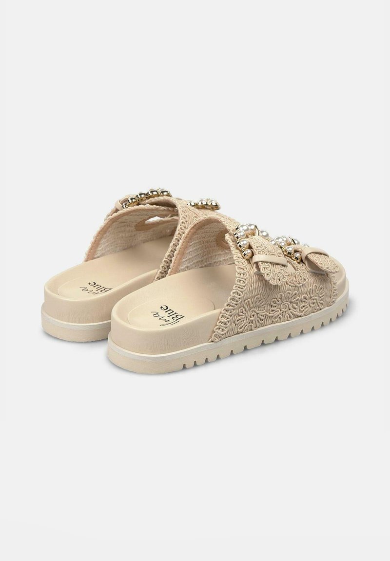 Alma Blue Sandalias planas marrón claro