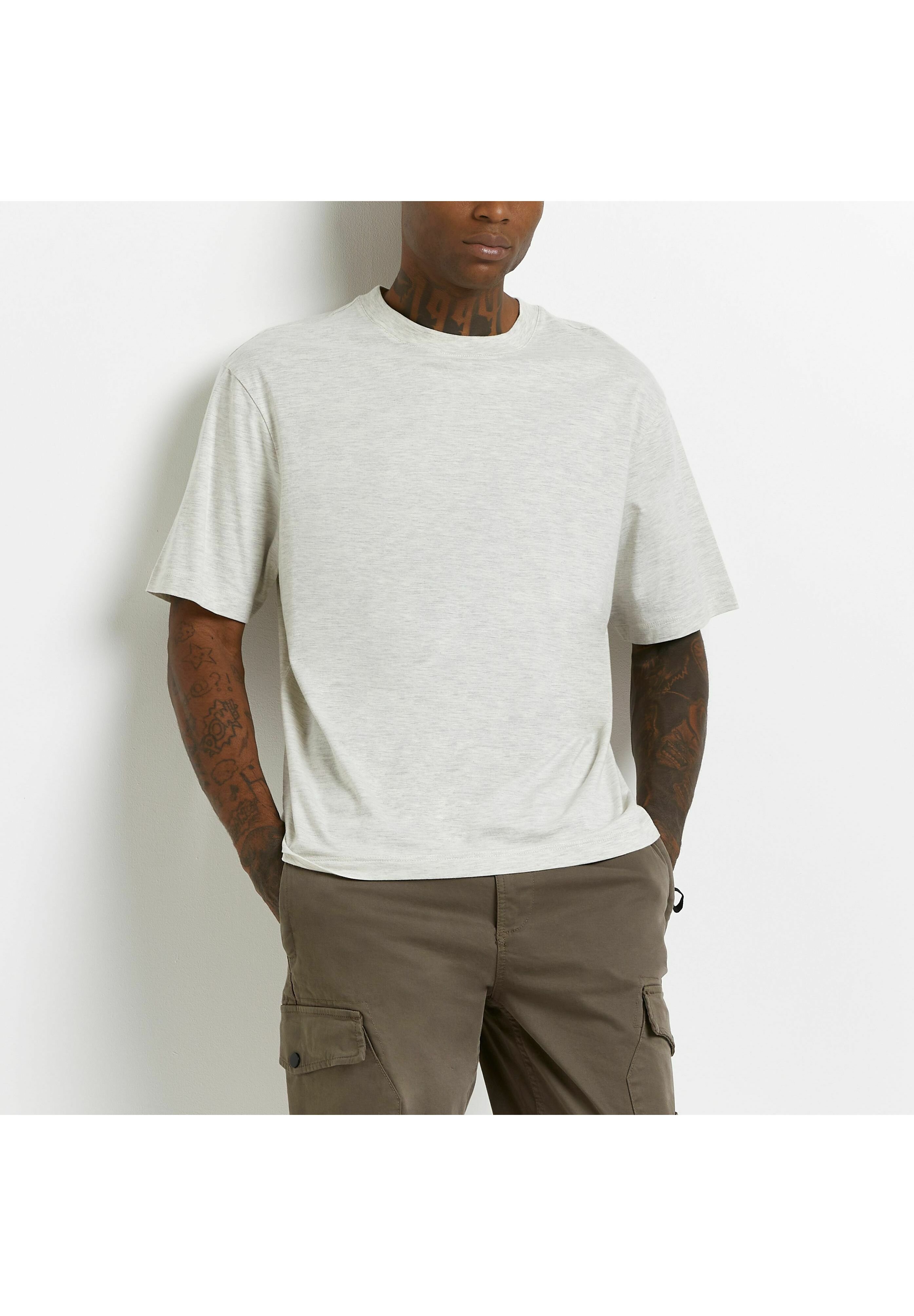 River Island Basic T-shirt - brown 