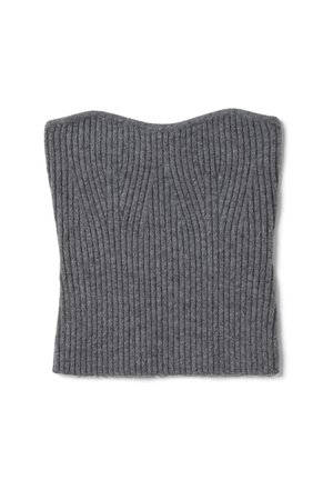 Stefanel, FITTED BANDEAU TOP. - Top - grey