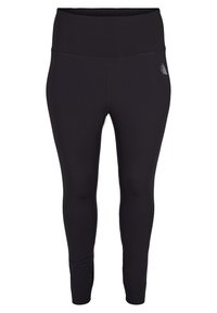 HIGH WAISTED WORKOUT WITH INNER POCKET - Tajice - black