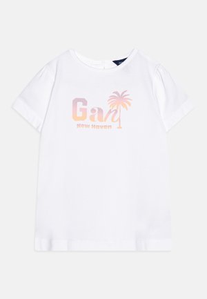 GANT PALM PRINT TUNIC - Μπλουζάκι με στάμπα - white