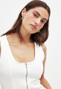 NA-KD ZIP DETAIL - Topp - white