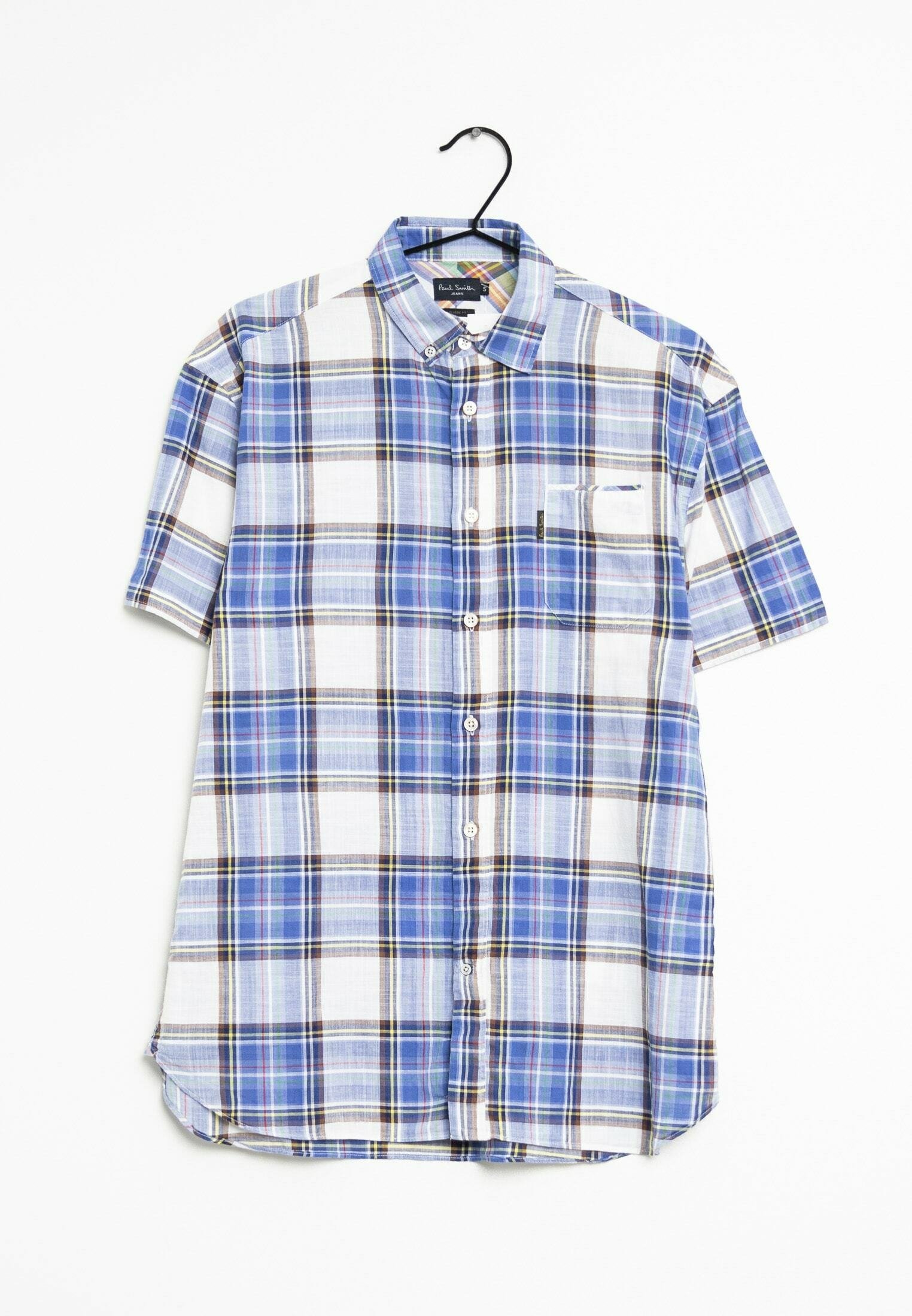 Chemise Paul Smith Jeans Bleu Foncé Manches Courtes - Taille M Portée Une Fois, Très Bon état