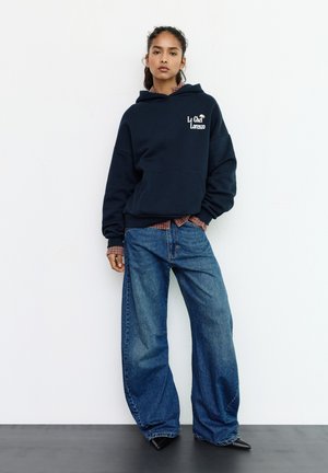 PULL&BEAR Felpa con cappuccio - dark blue