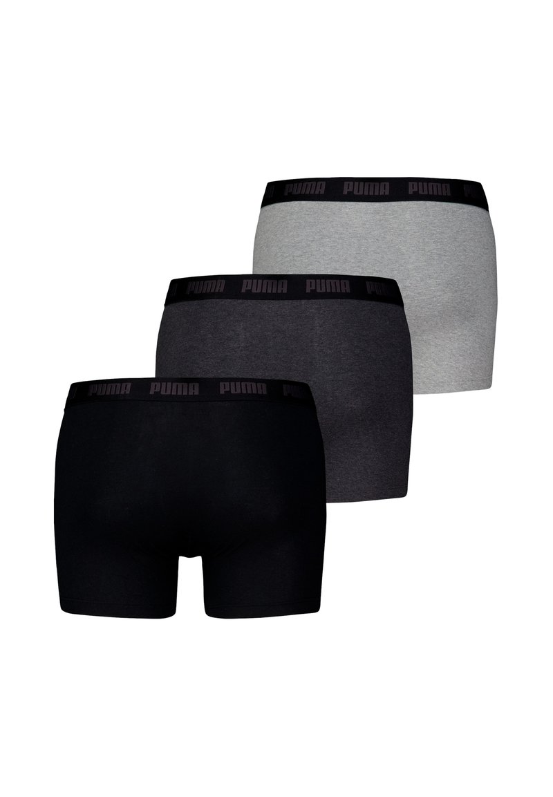 Puma MEN EVERYDAY PACK Boxer Briefs black grey/schwarz