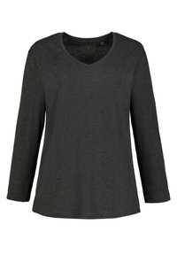 BASIC-V LANGARM  - Langarmshirt - anthracite-mottled