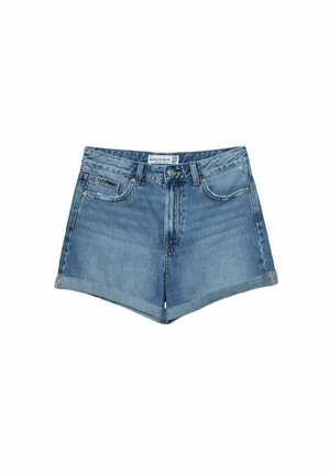 Stradivarius Jeansshort - light blue denim