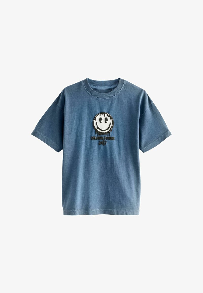Next Triko s potiskem - blue back print