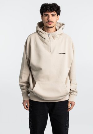 Pegador LOGO HALFZIP  - Hættetrøje - washed light beige