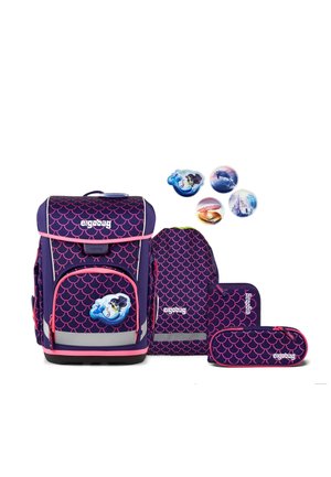 CUBO LIGHT SET - Juego de mochilas escolares - perlentauchbär - lila