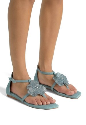 Sandales tongs - azul jaspeado