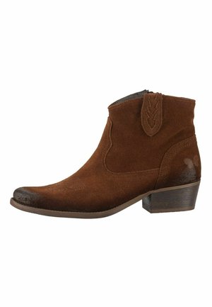 Felmini, STIEFELETTE - Kovbojská/motorkárska členková čižma - brown