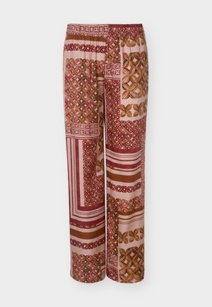 Scotch & Soda, GIA MID RISE WIDE LEG PRINTED PULL ON PANTS - Παντελόνι - rosedust