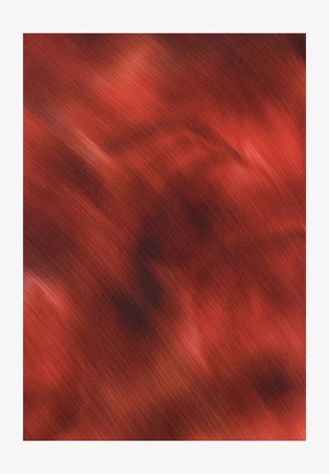 Abstract red texture featuring smooth gradients, streaks of darker tones, and a layered appearance creating depth and movement.