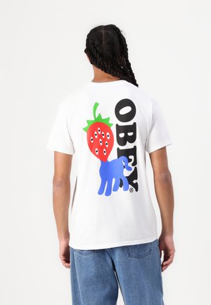 Obey Clothing STRAWBERRY - Print T-shirt - white