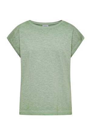Cecil, T-SHIRT MADE OF JERSEY IN A GARMENT DYE LOOK - T-Shirt basic - deep matcha green