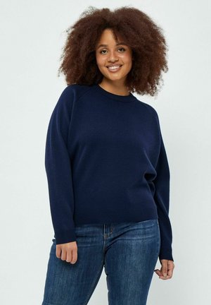 MOCK NECK LONG SLEEVE  - Svetr - black iris solid