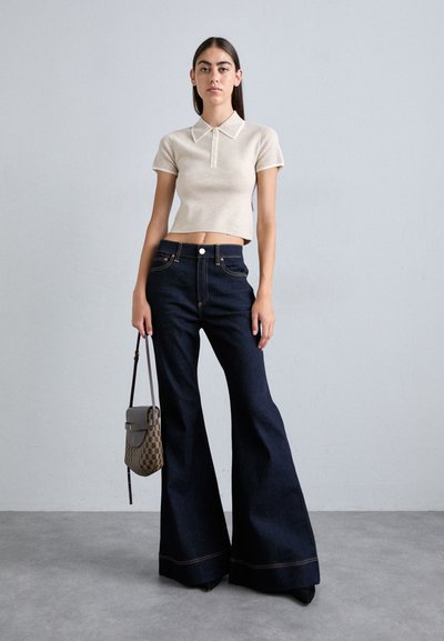 Alice + Olivia MEDA  - Poloskjorter - oatmeal heather/soft white