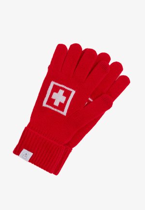 CASH-MERE Guanti - rot weiss