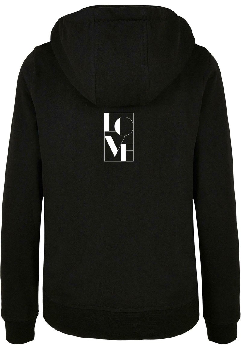 Sweat à Capuche Femme Junior Noir Avec Graphique LOVE - Taille S/M - Neuf Sans étiquettes - Marque Black & White