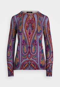Lauren Ralph Lauren PAISLEY COTTON BLEND JUMPER - Camisola - fuchsia/multi