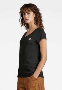 G-STAR EYBEN SLIM - Jednoduché tričko - dk black
