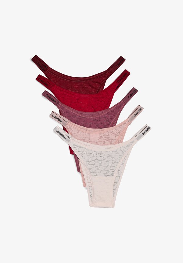 DIPPED STRING TANGA 5 PACK ICON LACE - Briefs4