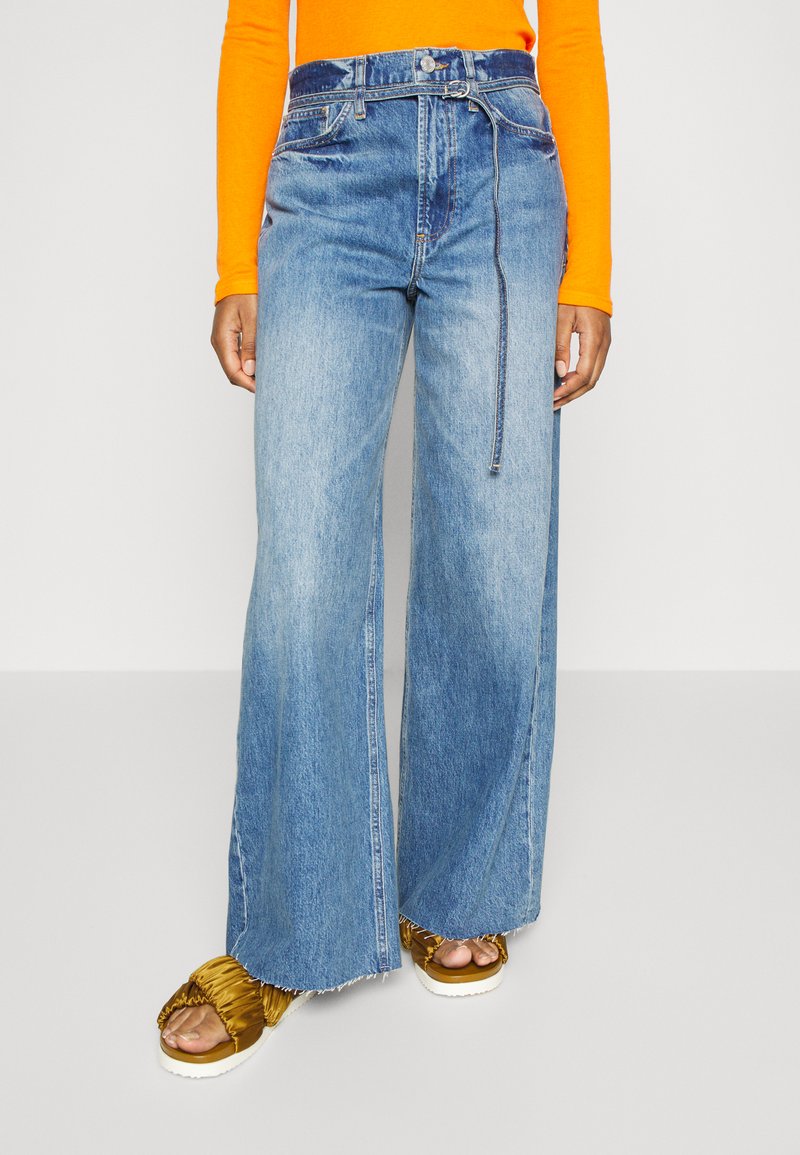Damen Kleider | Frame Denim HIGH RISE BAGGY PANT RAW AFTER Jeans Relaxed Fit mykonos/blue denim - LR80741 Damen Kleider | Frame Denim HIGH RISE BAGGY PANT RAW AFTER Jeans Relaxed Fit mykonos/blue denim - LR80741