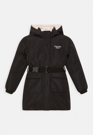 REVERSIBLE PADDED LONG COAT - Winterjas - black